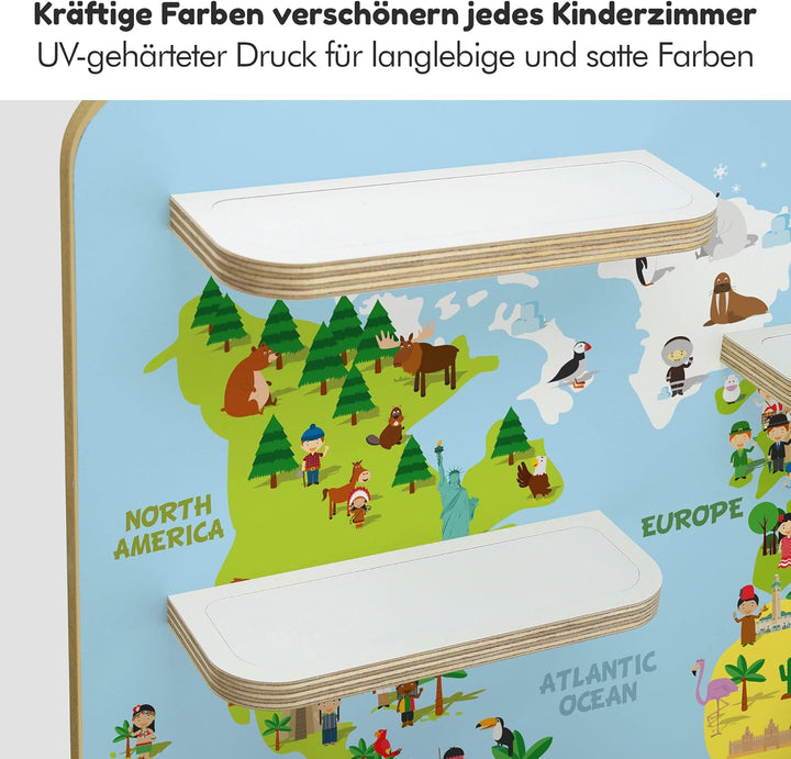 stadtecken Holzregal passend für Toniebox 2 I Geeignet für ca. 50 Tonies I Perfekte Aufbewahrung im