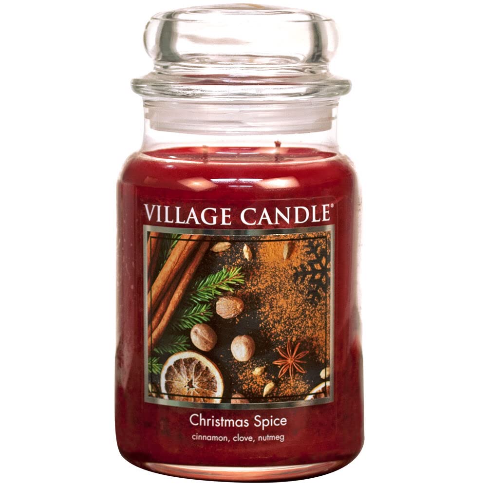 Village Candle Duftkerze im Glas, Duft: Christmas Spice, klein, 325 ml Large (26 oz), Large (26 oz)