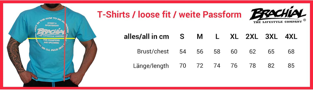 Brachial Premium Herren T-Shirt Beach Regular - für Freizeit Bodybuilding Workout Gym Kraftsport Fit