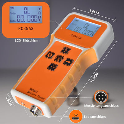 Batterie Innenwiderstandsmessgerät, Batteriespannungs Innenwiderstandsmessgerät 1uΩ~200Ω/0~±100VDC,
