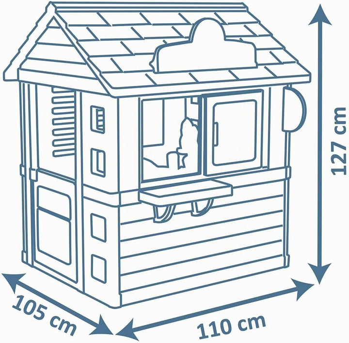 Smoby - Spielhaus Sweety Corner - Kinderspielhaus für drinnen und draussen, mit Verkaufstheke und vi