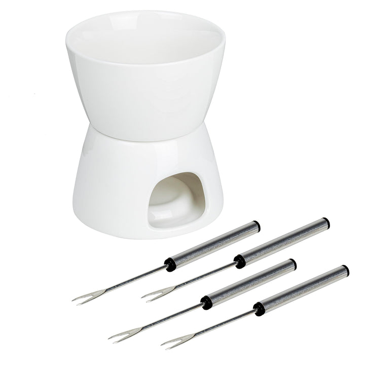Haushalt International HI Schokoladen-Fondue-Set Schokoladenfondue Schoko- und Käsefonude Käse- Scho