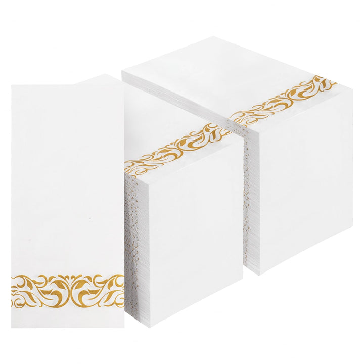 MORGIANA Linen Feel Servietten Einweghandtücher, Badezimmer Airlaid Eco Servietten Gästehandtücher f