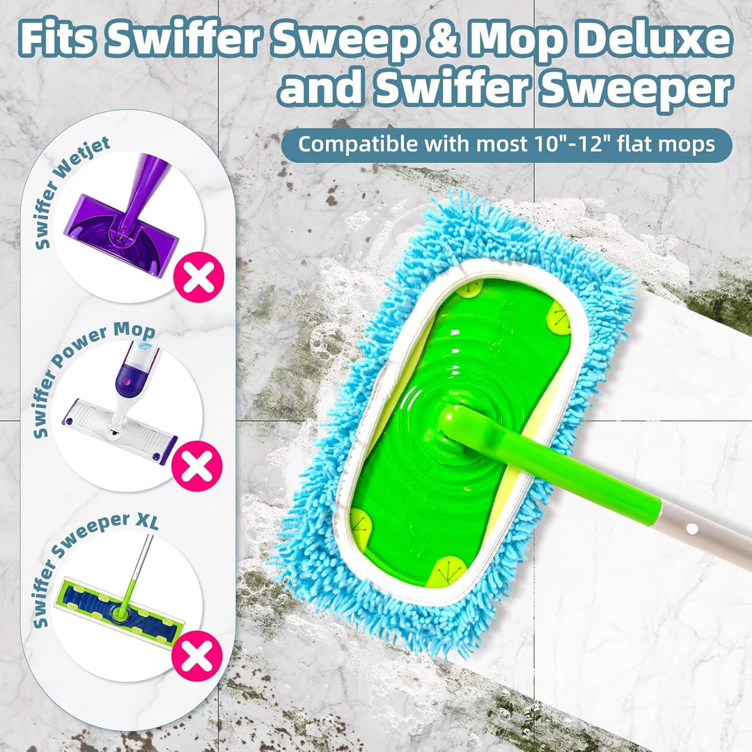 6 Stück für Swiffer Feuchte Bodentücher, Ideal für Swiffer Bodenwischer Nass, Waschbar für Swiffer B
