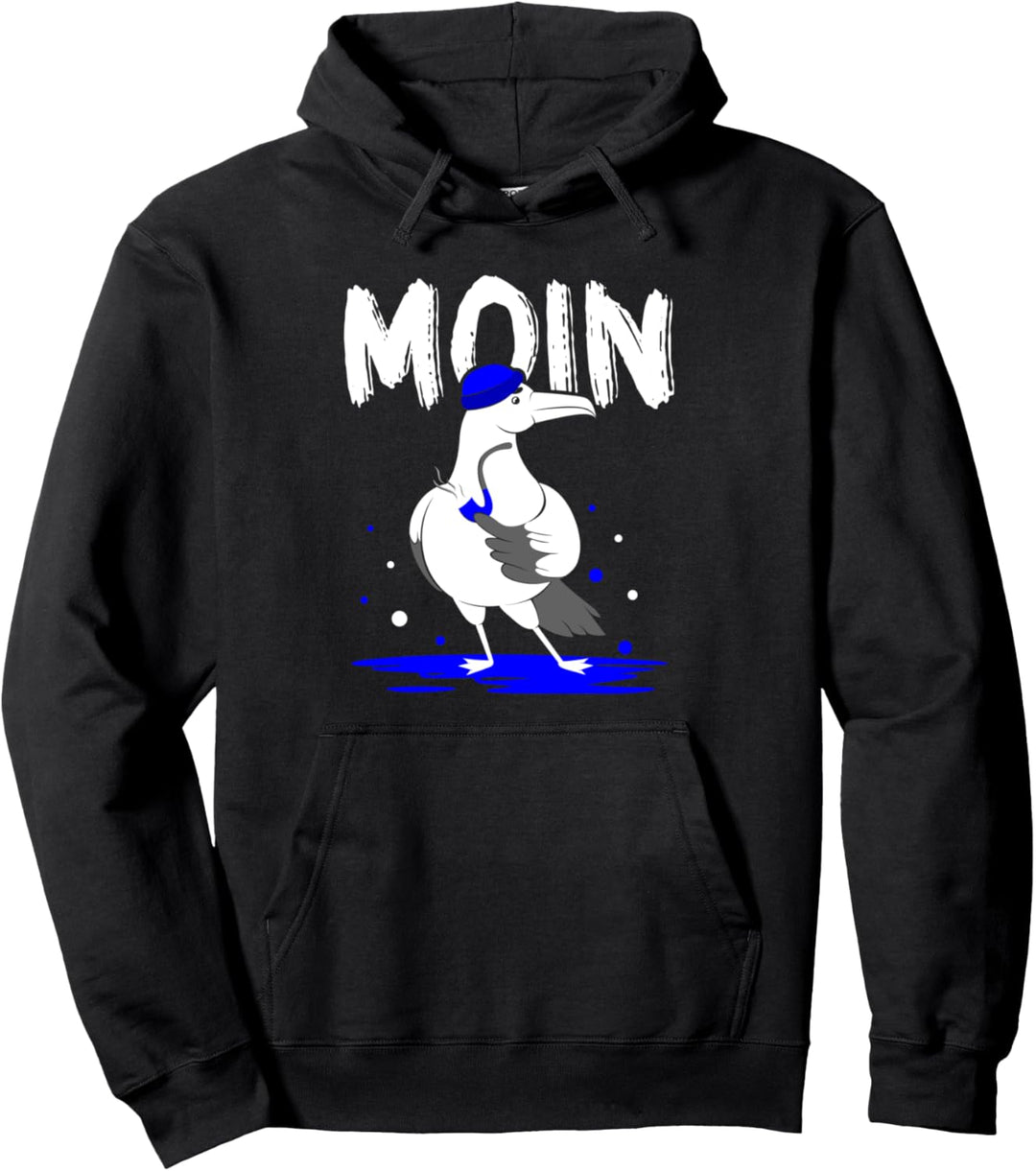 Moin Möwe Plattdeutsch Nordsee Pullover Hoodie