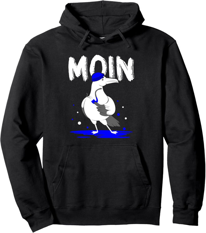 Moin Möwe Plattdeutsch Nordsee Pullover Hoodie