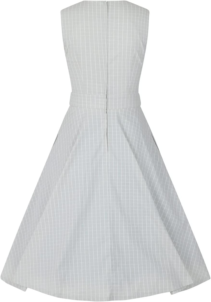 Banned Clothing - Grid Check Dress XS/Blue