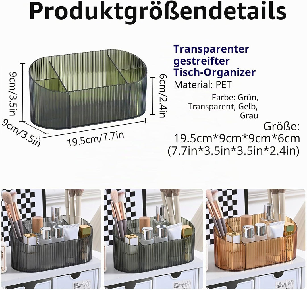 DASITON Make up Kosmetik Organizer,Pinsel Organizer mit 5 Fächern,Acryl Kosmetik Aufbewahrung mit Gr