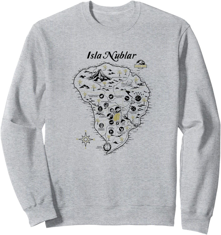 Jurassic World Isla Nublar Map Sweatshirt