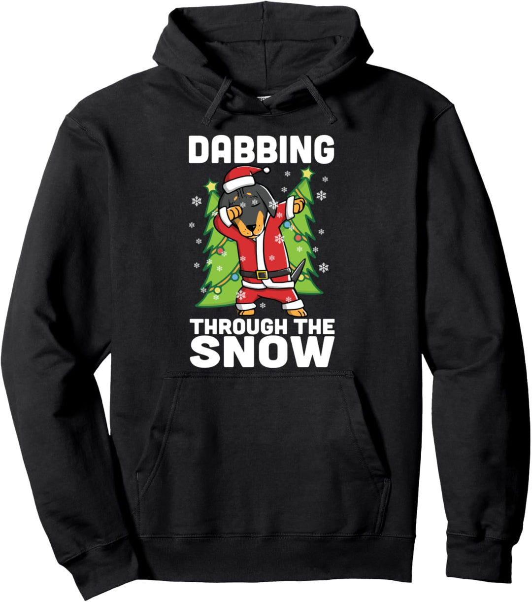 Dabbing Through The Snow Dackel Weihnachten Hund Pullover Hoodie