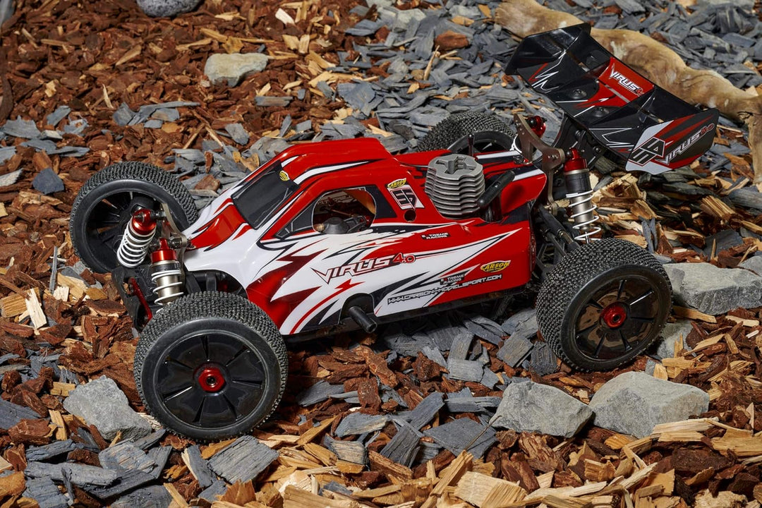 Carson 500204031 Buggy Virus 4.0 1:8 V21 – RC Verbrenner, 1.9 PS, 4WD, bis zu 65 km/h schnell, Offro