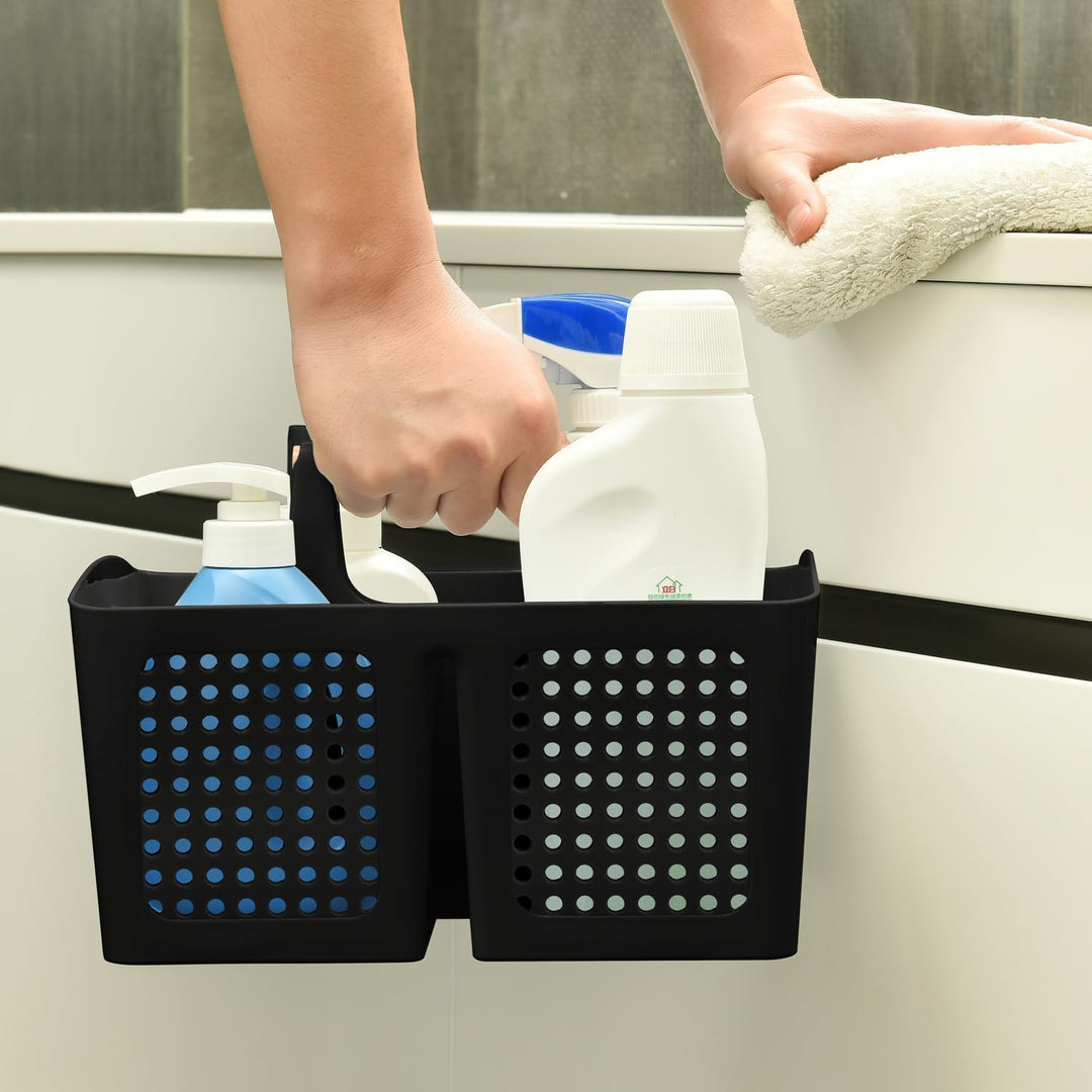 VITEVER Portable Dusche Caddy Korb mit Fächern, Kunststoff geteilt Reinigung Caddy Organizer Storage