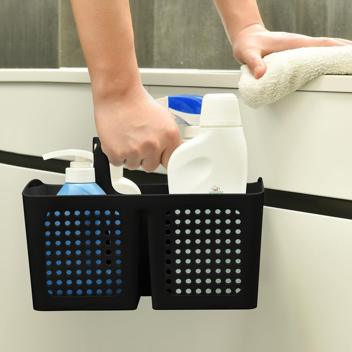 VITEVER Portable Dusche Caddy Korb mit Fächern, Kunststoff geteilt Reinigung Caddy Organizer Storage