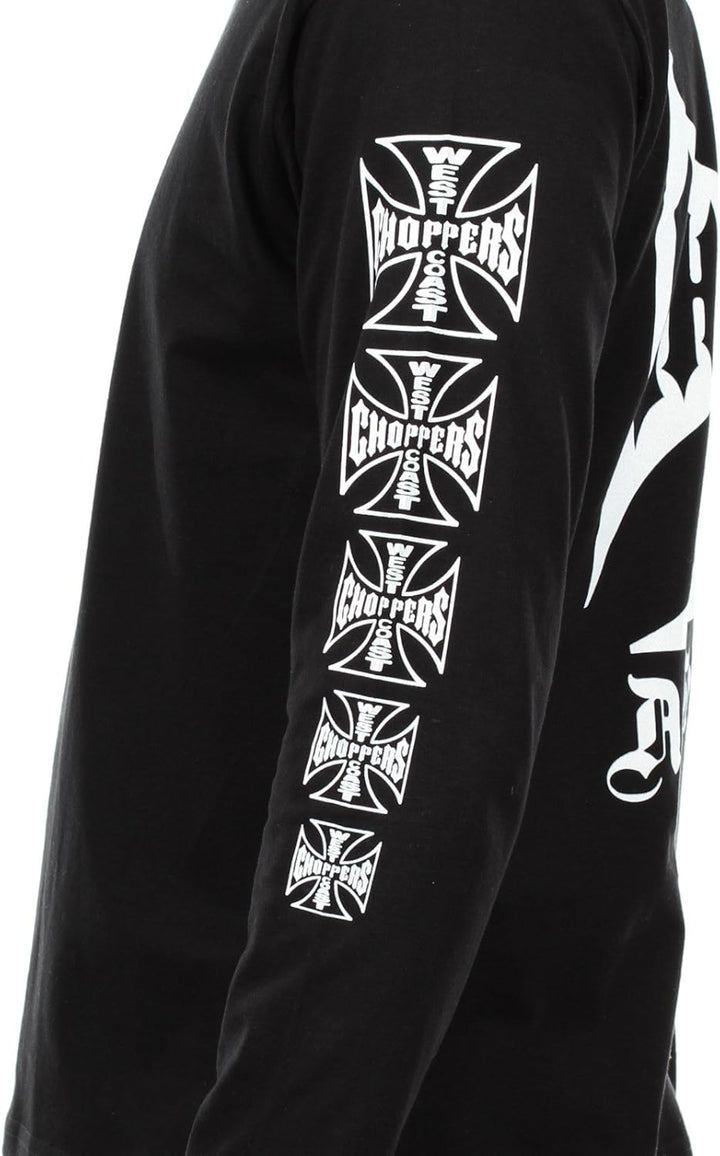 West Coast Choppers Cross Longsleeve schwarz, 3XL