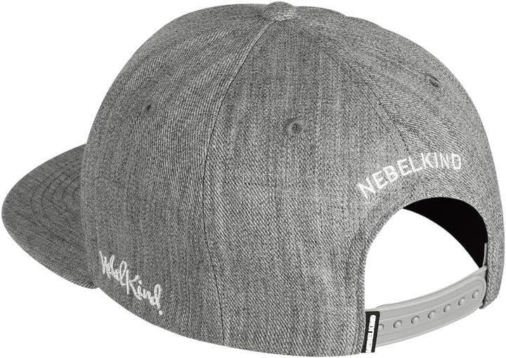 Nebelkind Snapback Cap Berlin Netzplan Patch Kappe Hellgrau Grössenverstellbar Unisex One Size