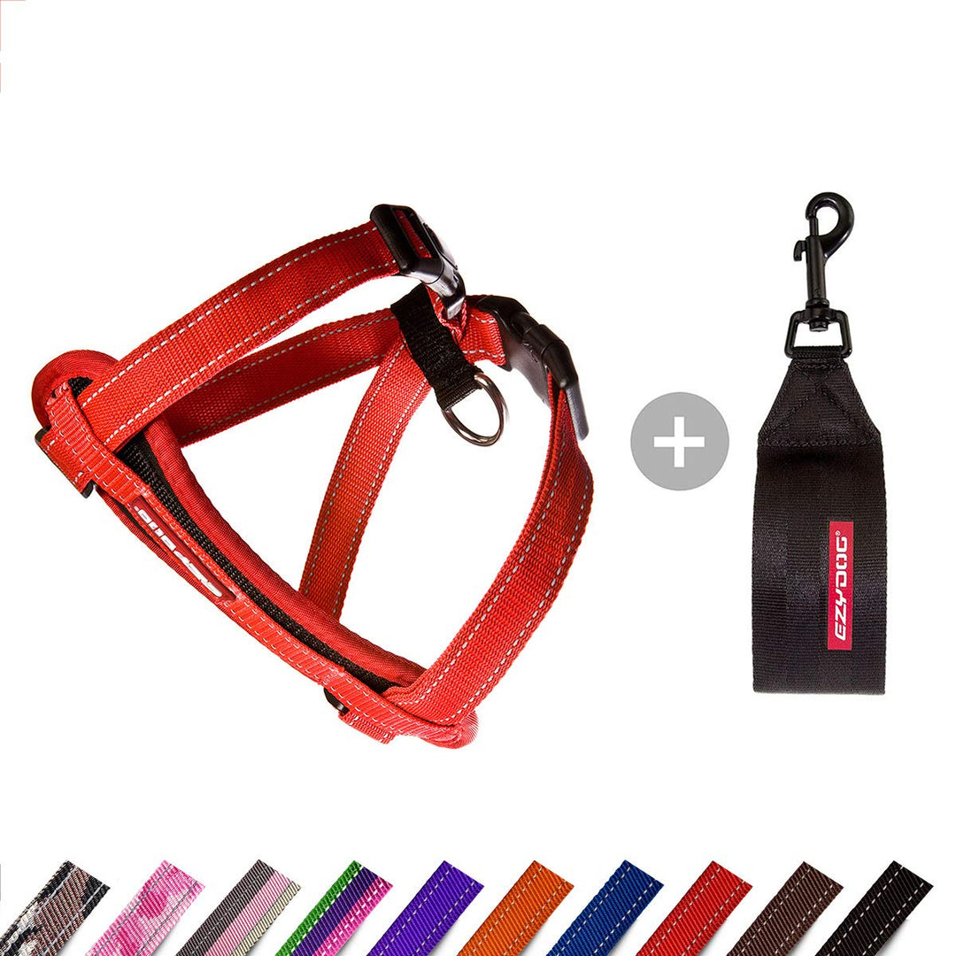 EzyDog Hundegeschirr Auto mit Sicherheitsgurt, Brustgeschirr Hund, Sicherheitsgeschirr Hund, &
