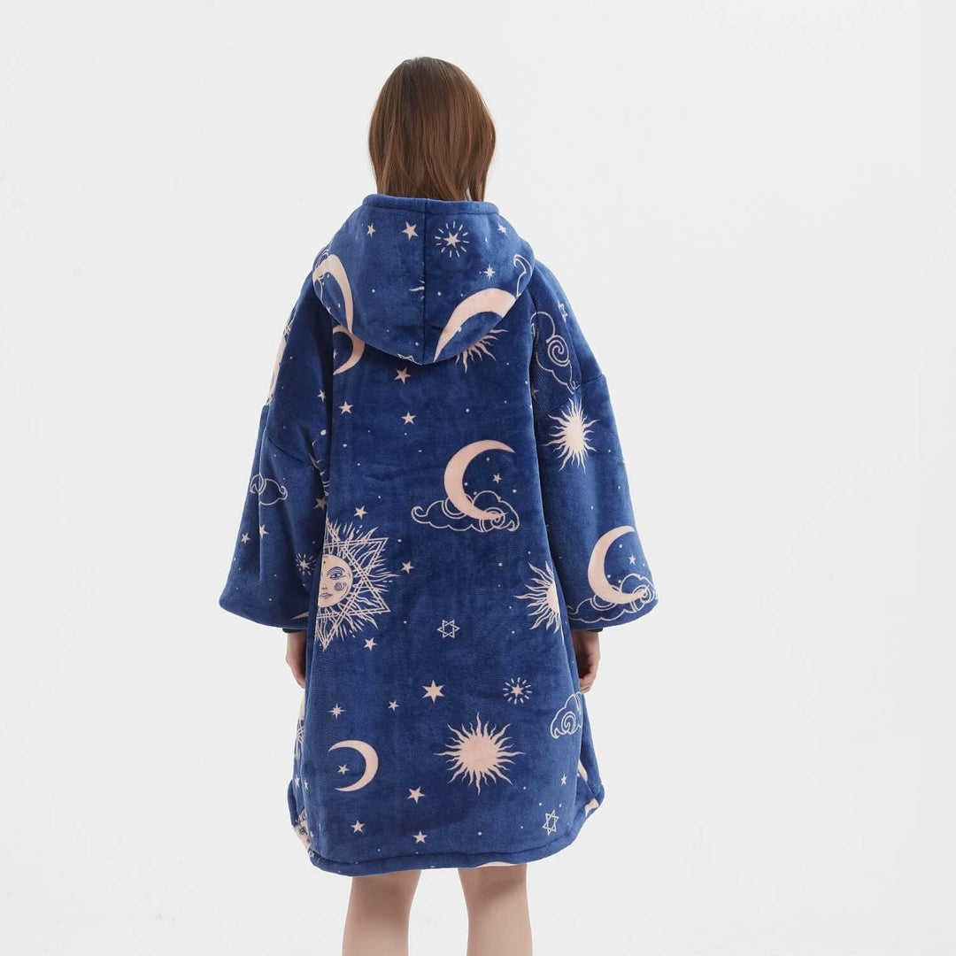 Übergrosse Hoodie Sweatshirt, Original Decke Sweatshirt, super weiche gemütliche warme komfortable R