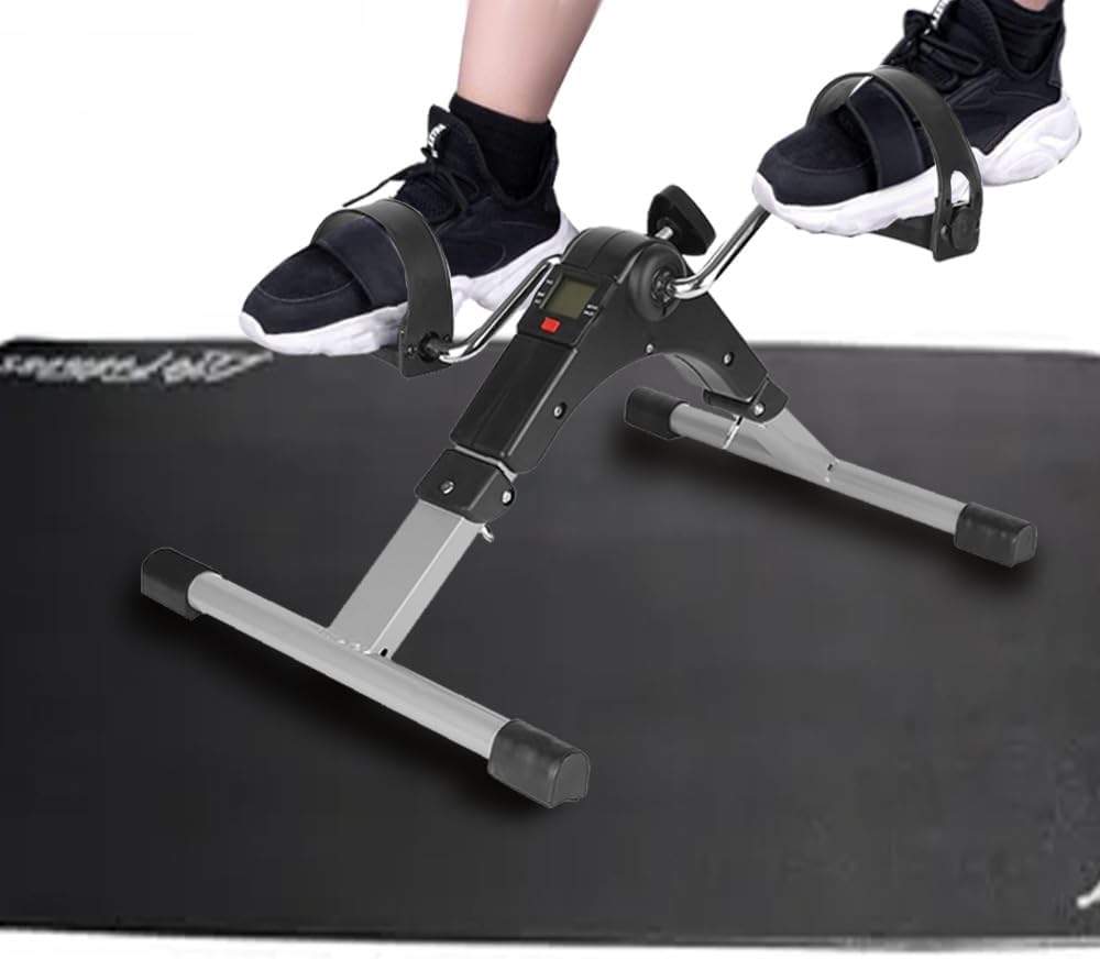 Supfine Mini Heimtrainer, Faltbarer Arm- und Beintrainer mit LCD-Display, Verstellbarer Widerstand,