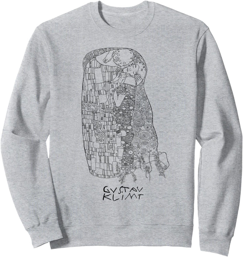 Gustav Klimt Die Kusslinie Art Sweatshirt