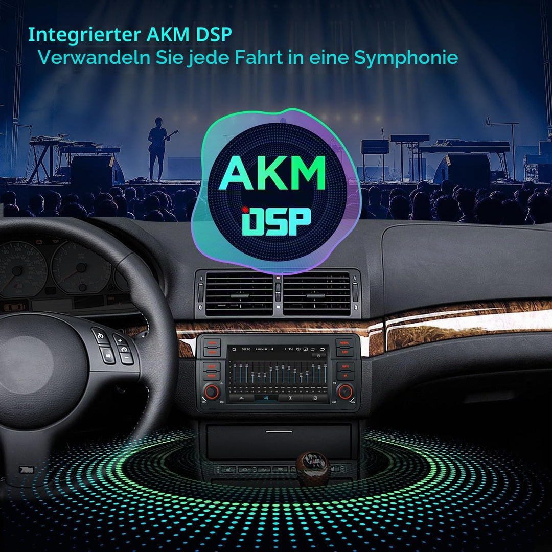 XTRONS 7 Zoll IPS Android 14 Autoradio mit Navi Octa Core 4+64GB für BMW E46 Rover ZT Eingebautes 4G
