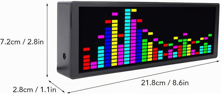 Buntes LED -Musikspektrum -Display, Audiospektrumanalysator, Rhythm Light Level Voice Sensor Clock,