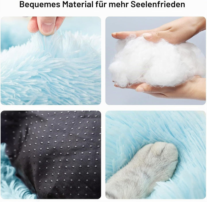 Nisrada Katzenbetten für Indoor-Katzen, 60cm Hundebett für kleine Melium grosse Hunde, waschbares, r