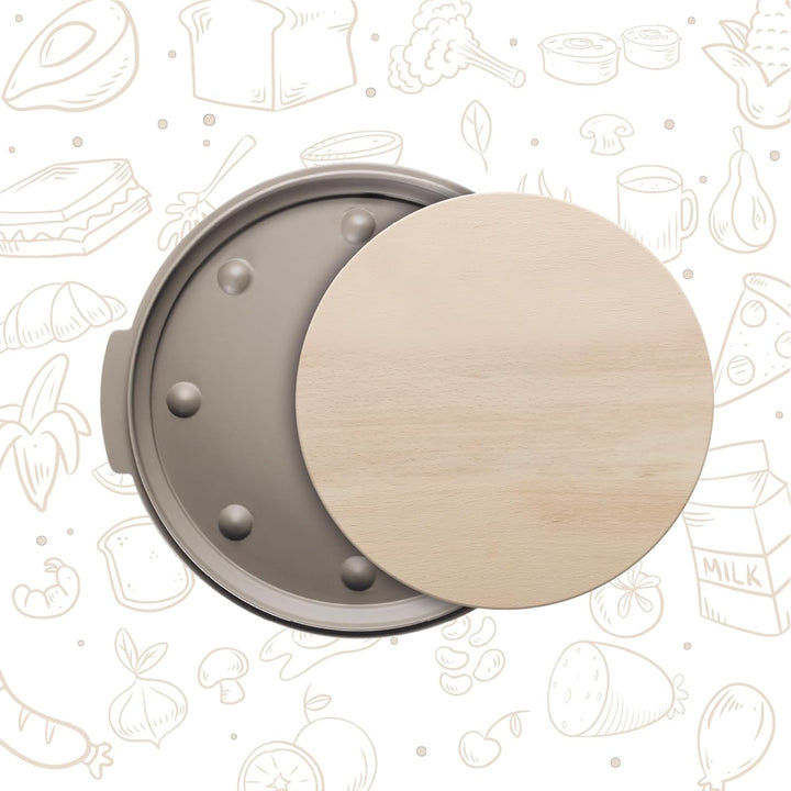 Cosmoplast 3-in-1-Käseteller/Kuchendeckel aus Holz Ideal zum Servieren auf dem Tisch oder in Buffetf