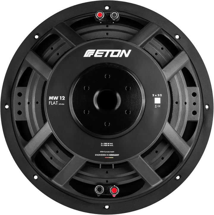 ETON MW 12 Flat – Kraftvoller, Flacher 30 cm / 12 Zoll Subwoofer, Langhub Bass fürs Auto, Tiefton La