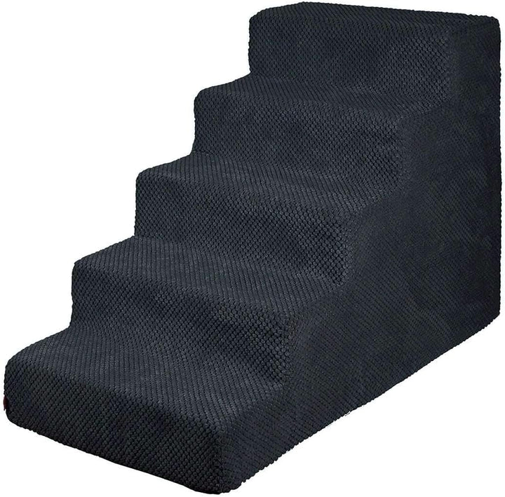 Hundetreppe 50 cm hoch | Katzentreppe Haustiertreppe | 5 Stufen | Hunde Katzen Haustier | für Bett u