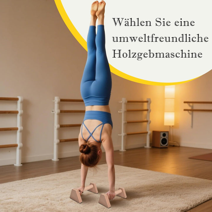 Liegestützgriffe 2 Push Up Bars Holz Parallettes gelenkschonende Liegestützgriffe Calisthenics Equip
