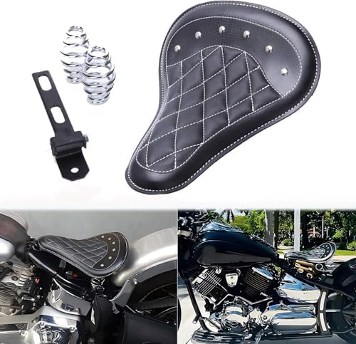 Bobber sitz Motorrad Leder Solo Sitz mit 3'' Feder Halterung Kit für Sportster Bobber Chopper XL883