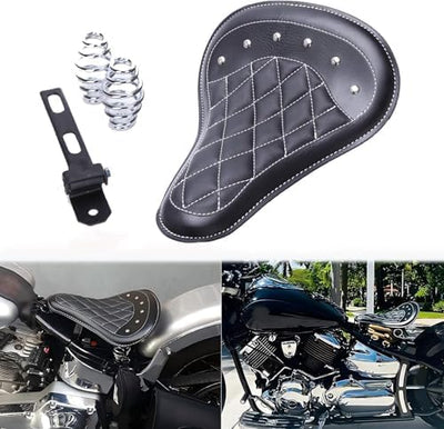 Bobber sitz Motorrad Leder Solo Sitz mit 3'' Feder Halterung Kit für Sportster Bobber Chopper XL883