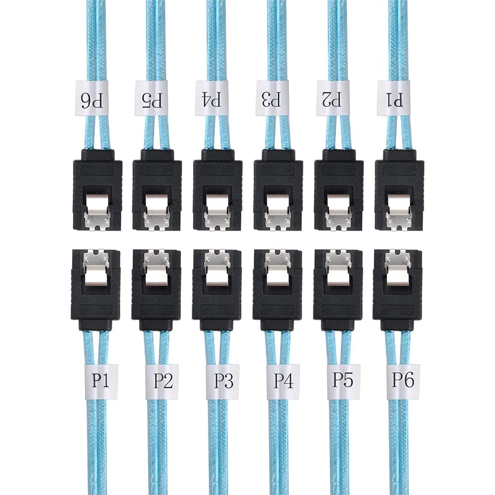 xiwai Intern 6 SATA 7pin auf 6 SATA 7pin Target SSD Festplatte 6Gbit/s Datenserver Raid-Kabel SATA 6