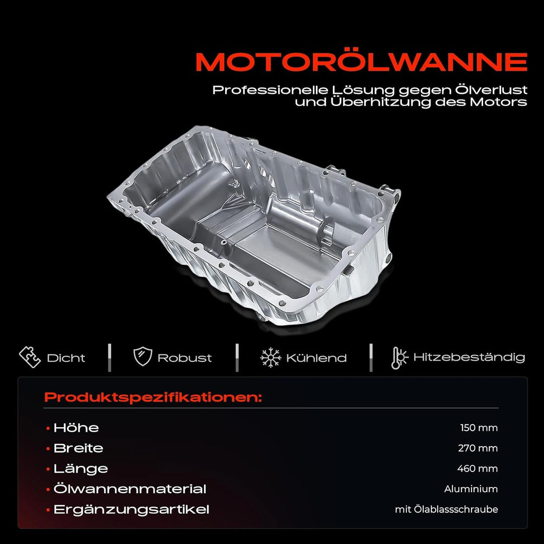 Frankberg Ölwanne für C5 I DC DE C5 II RC RE C8 EA EB 406 8B 8E/F 8C 607 9D 9U 807 E 2.2 HDi Diesel