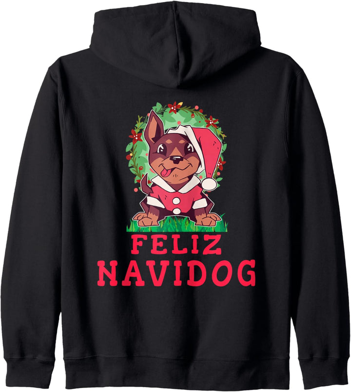 Feliz Navidog - Feliz Navidad - Hund Weihnachten Sterne Kapuzenjacke