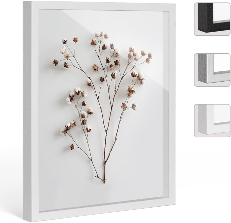 Bildershop-24 Objektrahmen FrameBox VARIO36 Weiss (matt) 30x40cm zum Einrahmen von Trikots, Blumen,