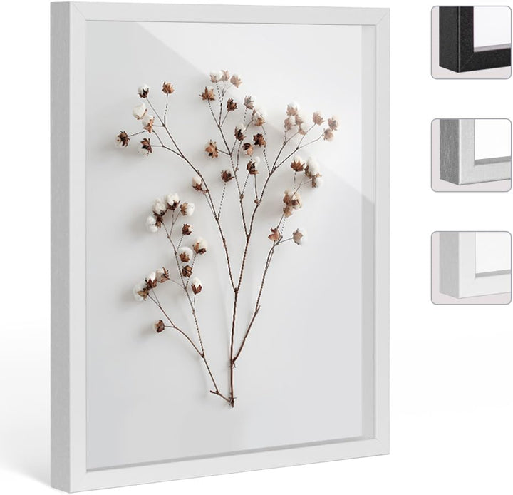 Bildershop-24 Objektrahmen FrameBox VARIO36 Weiss (matt) 30x40cm zum Einrahmen von Trikots, Blumen,