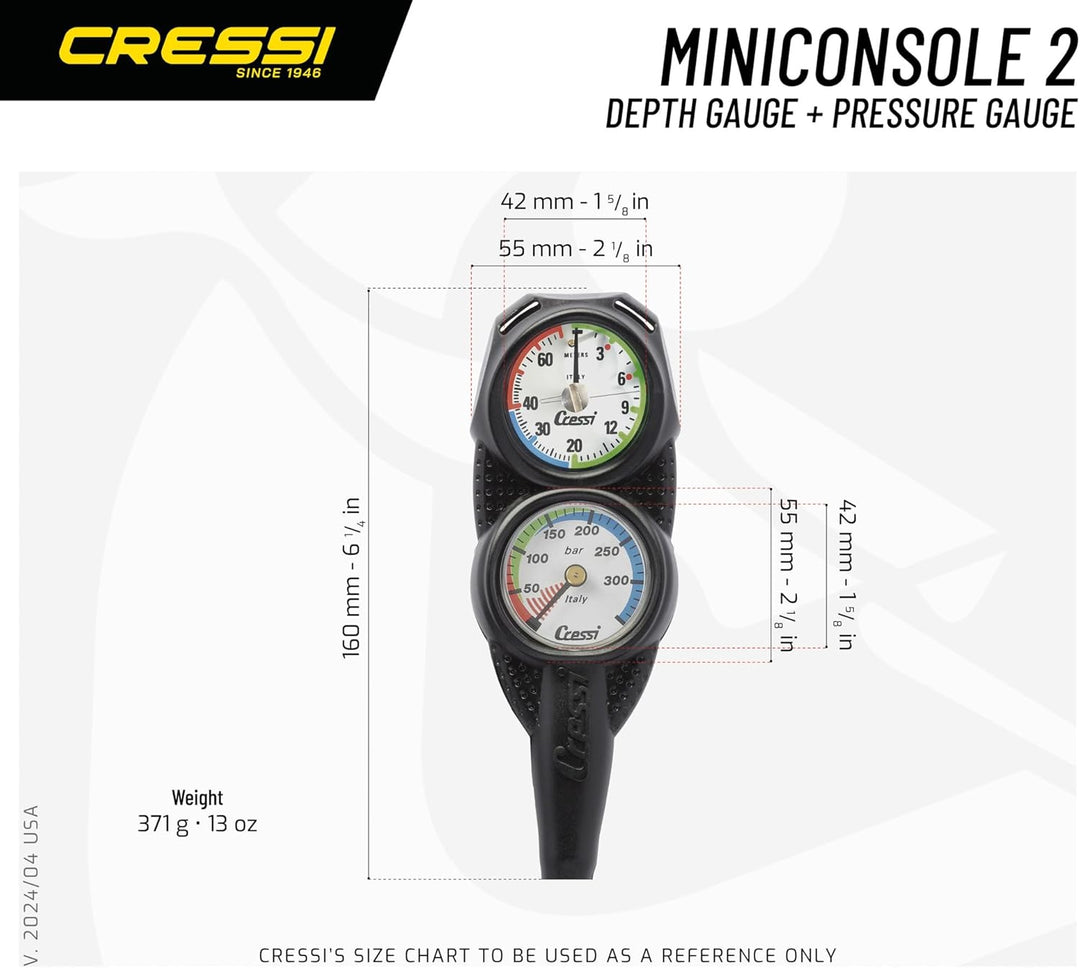Cressi Professional Tauchkonsole 2/PSI, 2/PSI