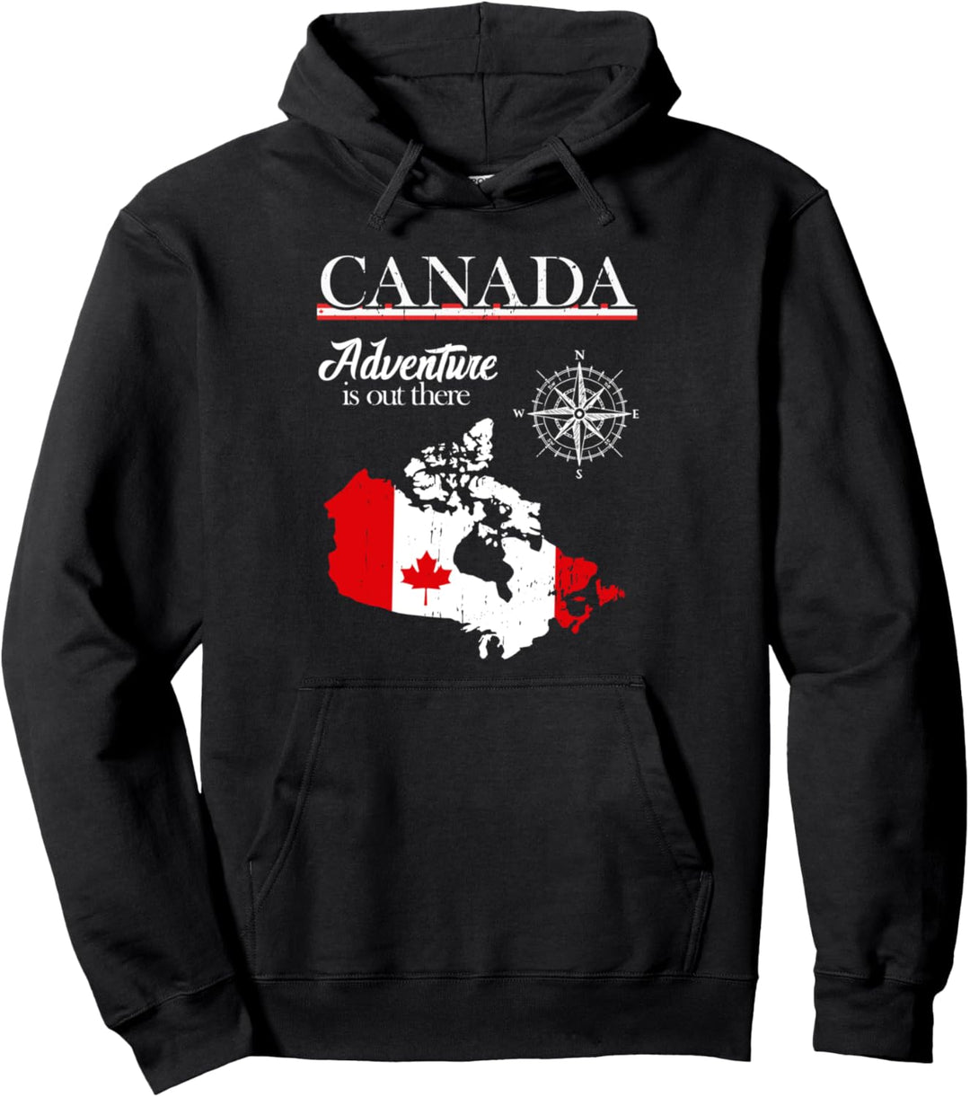 Kanada - Adventure Is Out There - Kanadische Flagge Pullover Hoodie