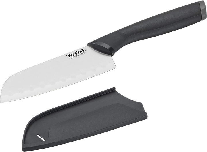 Tefal K2213614 Santoku Comfort, Rostfreier Edelstahl, 5.3 cubic_centimeters, Schwarz 12 cm Santokume