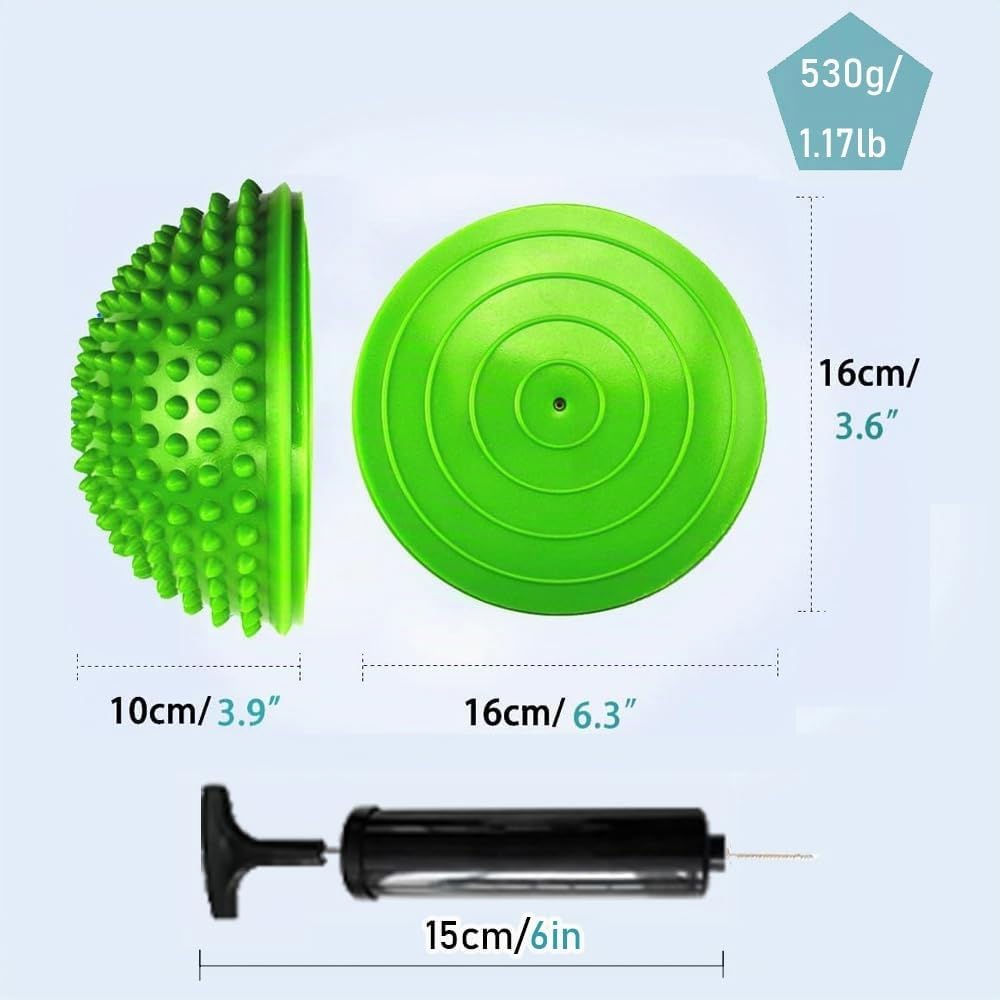 2er-Set Therapie Balance Igel, Balance-Igel Set, Fitness Halbkugel mit Luftpumpe Trittstein für Kind