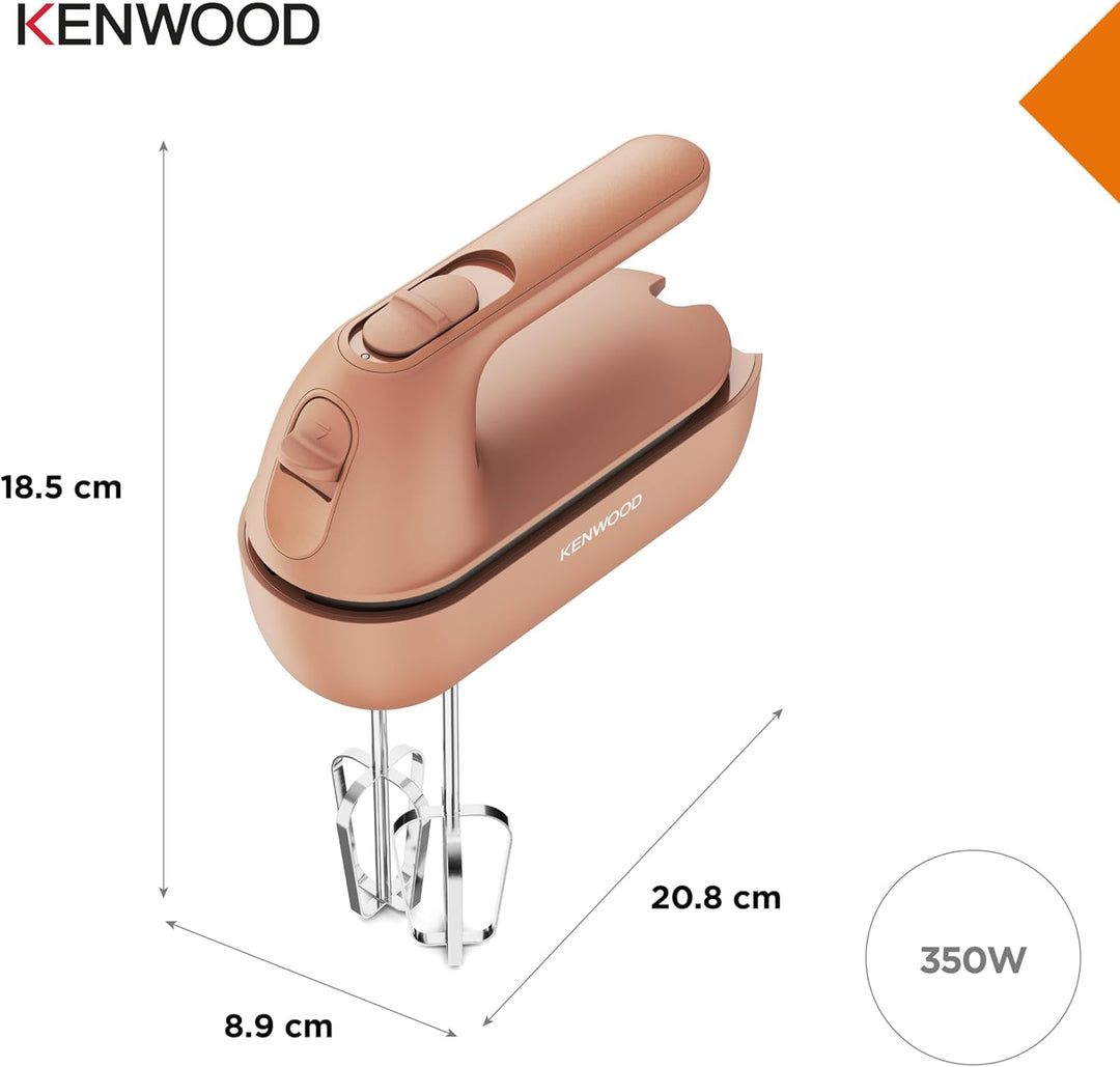 Kenwood Handmixer QuickMix Go HMP40.000RD, tragbar dank integriertem Koffer, Inklusive Edelstahl Sch