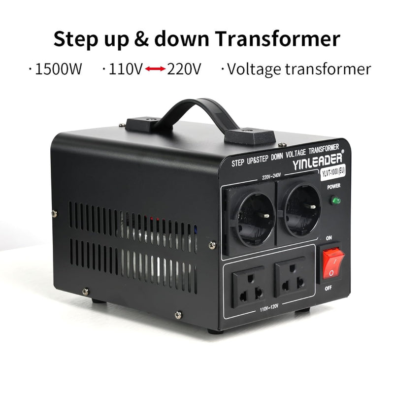 Yinleader 1000W 230V bis 110 Volt USA Spannungswandler Ringkern-Transformator 1000 Watt - In: 110V o