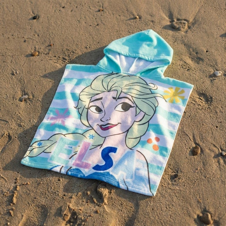 Frozen-Poncho für Jungen und Mädchen – Frozen-Kinderponcho mit Kapuze und schnelltrocknend, Kinderpo