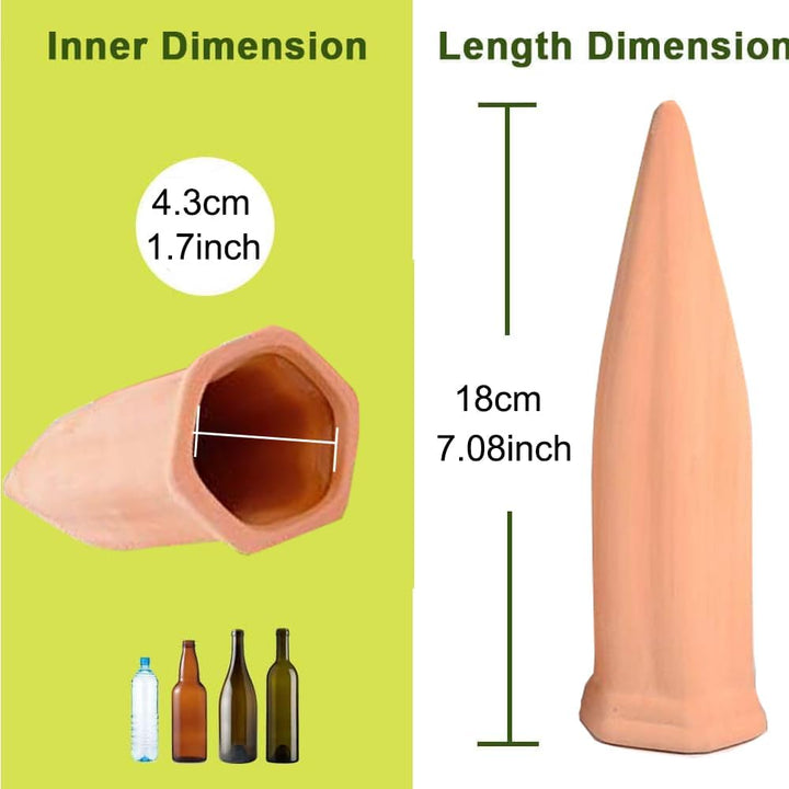 Pflanzenbewässerungsgeräte, 8 Stück, Terrakotta, selbstbewässernde Spikes, Urlaub, selbstbewässernde