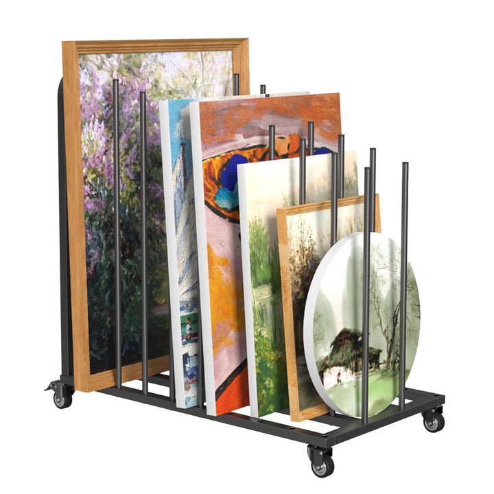 uyoyous Mobile Kunst-Trockengestell 80×83×45cm Trockengestell für Kunst Einstellbares Intervall Kuns