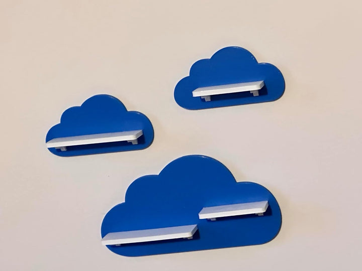 3er Wolken-Set passend/Kompatibel für die Toniebox Toniefiguren (Blau), Blau