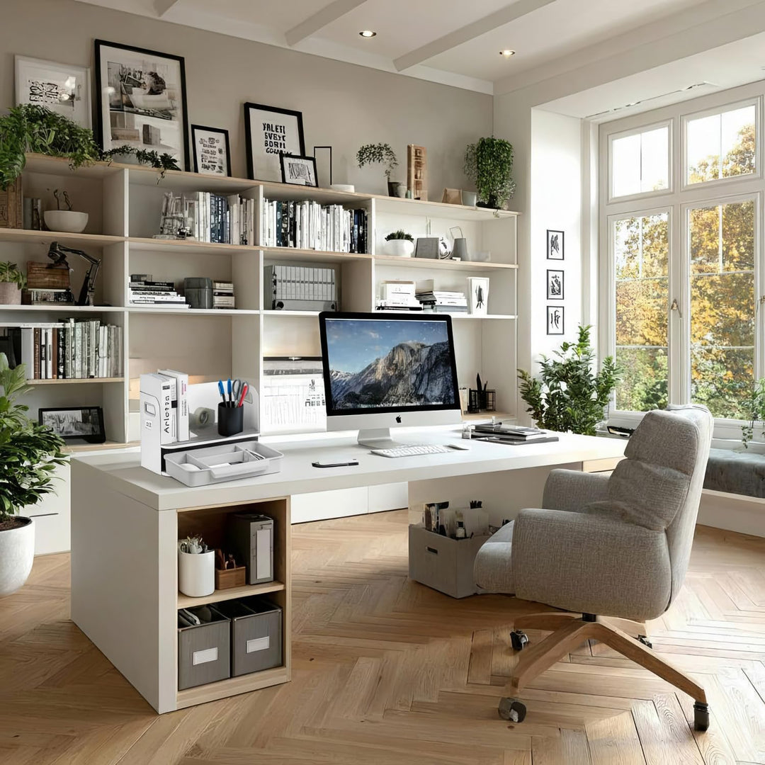 Ergo Office ER-440 Schreibtisch-Organizer mit Schublade und Buchstütze Organizer für Büroutensilien