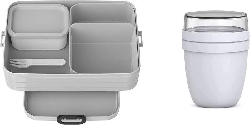 Mepal Brotdose Lunch to go Set - inkl. Lunchpot - Brotdose Large mit Bento Box - Lunchbox für kleine