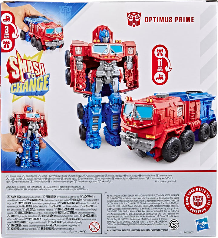 Transformers Smash Changers Optimus Prime Action-Figur, lässt Sich vom Roboterspielzeug in einen Tru